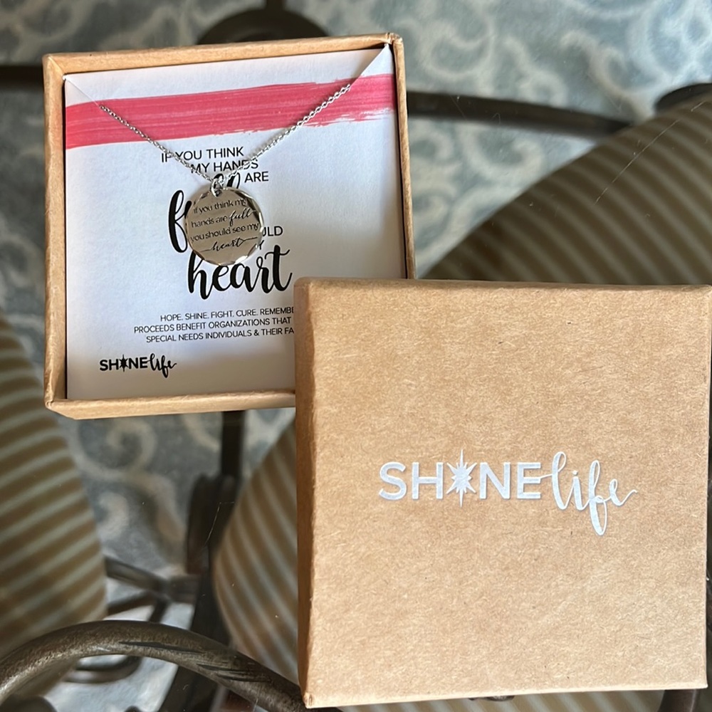 Brand new in box by Shine Life sterling silver necklace engraved